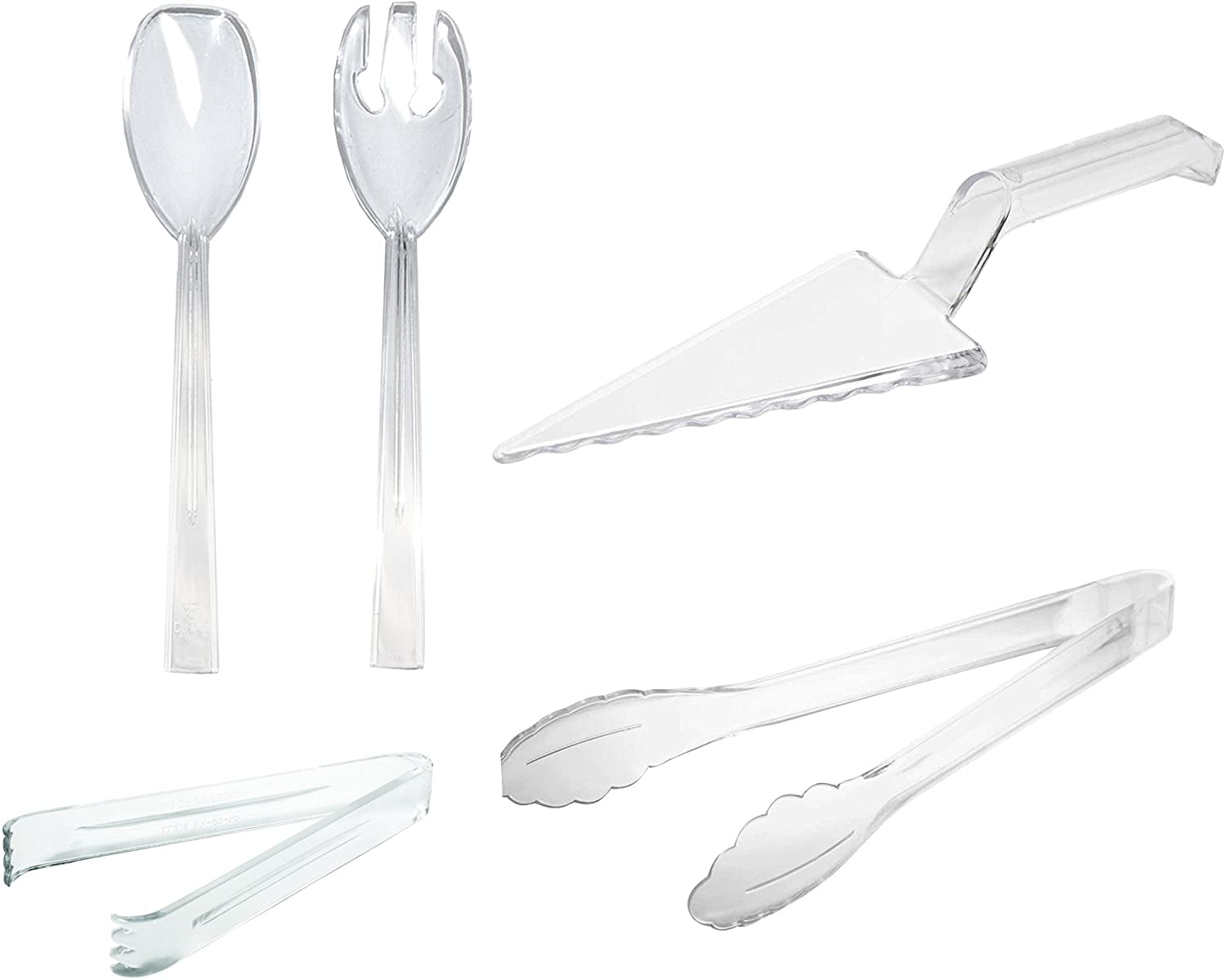 48 Piece Hard Plastic Serving Utensils Kit, Clear Walmart Canada