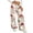 Beige, variant on Womens Holiday Pants Christmas Print Fleece Lined Wide Leg Sweatpants Elastic Drawstring Waist Loose Straight Trousers