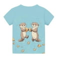 thumbnail image 6 of FamilyThread Toddler Girls Boys Breathable Short Sleeve T-Shirt Cute Animals Graphic Print Tunic Tops Crewneck Casual Daily Shirt For 3-13Y, 6 of 7