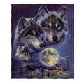 thumbnail image 2 of Dawhud Direct Fleece Throw Blanket (Moon Soloist Wolf, 2 of 5