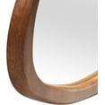 thumbnail image 6 of 24''x19'' Asymmetrical Mirror with Wood Frame Wood, Small Irregular Wall Mirror, Odd Shaped Mirror, Mid Century Modern Mirror Decor for Bedroom Living Room Entryway Hall, 6 of 17
