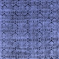 thumbnail image 1 of Ahgly Company Machine Washable Indoor Square Abstract Blue Modern Area Rugs, 7' Square, 1 of 4