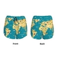 thumbnail image 3 of Balery World Map With Landmarks Pantalones cortos deportivos para mujer con forro y dos bolsillos, elásticos, para entrenamiento, gimnasio, yoga-Large, 3 of 7