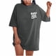 thumbnail image 1 of Camisetas de gran tamaño para mujer, camisetas de manga corta con eslogan gráfico de talla grande y hombros caídos, camisetas holgadas de verano Fridja  gope3618, 1 of 9