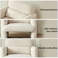 thumbnail image 5 of Youdao Modern Occasional Chair, Small Sherpa Accent Chair, Teddy Fabric Soft Padded Armchair, Upholstered Cozy Arm Chair with Armrest,  Comfy Single Sofa for Living Room Bedroom, 5 of 7