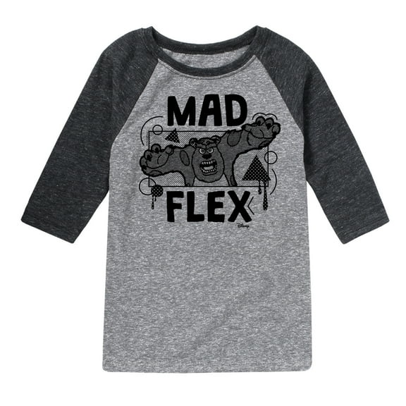 Monsters Inc. - Mad Flex Sully - Toddler & Youth Raglan Graphic T-Shirt
