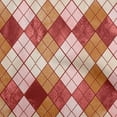 thumbnail image 1 of oneOone Viscose Chiffon Rust Brown Fabric Argyle Fabric For Sewing Printed Craft Fabric By The Yard 42 Inch Wide, 1 of 4