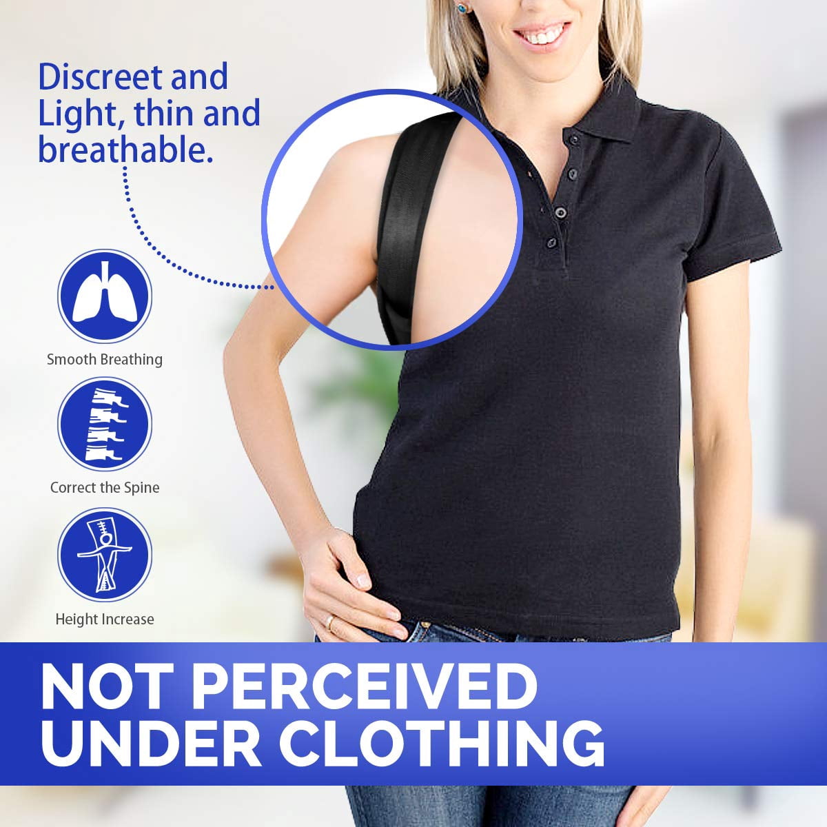 Posture Corrector for Men Women, Upper Back Brace for Clavicle Support, Adjustable Comfortable Back Straightener Back Support Providing Neck, Back & Shoulder Pain Relief