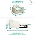 Sleeper Chair 3 in 1 Chair Bed for Adults Pull Out Sofa Chair with
