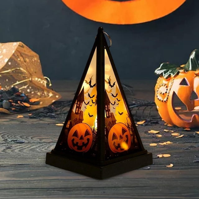 Linternas Portátiles de Halloween Yotijar Linterna de Vela LED Iluminación Nocturna Hog Calabaza