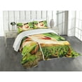 thumbnail image 3 of Ambesonne Wine Quilted Bedspread Set 3 Pcs, Wine Tasting Grapevine, King Size, Green Ruby Caramel, 3 of 5