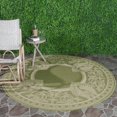 thumbnail image 4 of Safavieh Courtyard Collection Square Area Rug, Natural and Chocolate, 6'7' Square, Indoor/Outdoor, 0.35'H, 4 of 4