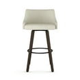 thumbnail image 2 of Amisco Ramon 30 in. Swivel Bar Stool - Light Beige PVC / Dark Grey-Brown Wood, 2 of 10