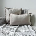thumbnail image 1 of Pillowcases "set Of 2 Velvet Pillowcase With Pompoms Decorative Pillowcase", 1 of 4