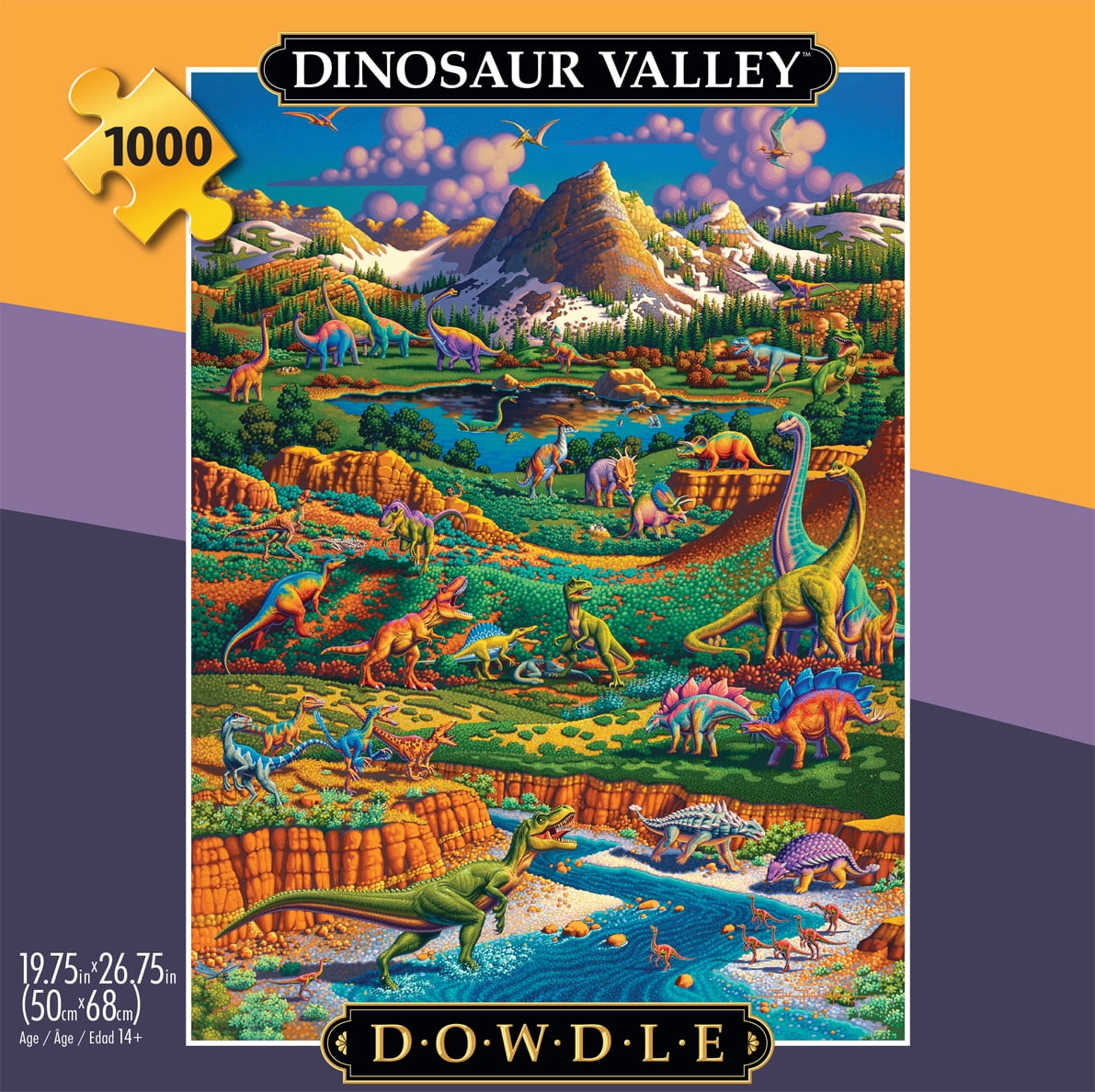 Buffalo Games Dinosaur Valley 1000-Piece 26.75 x 19.75-Inch Interlocking Jigsaw Puzzle for Adults Ages 14+