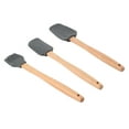 thumbnail image 4 of 3Pcs set Wooden Handle Spatula Oil Brush Scraper for NoStick Cookware Roasters Kitchen Utensil, 4 of 5