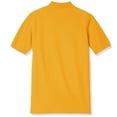 thumbnail image 2 of Educated Uniforms Boys 4-20 Short Sleeve Pique Polo Shirt Gold 8, 2 of 5