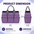 thumbnail image 5 of LAVFOX Large Craft Organizer Tote Bag, Portable Art Storage Caddy with Multiple Pockets, Purple, 5 of 7