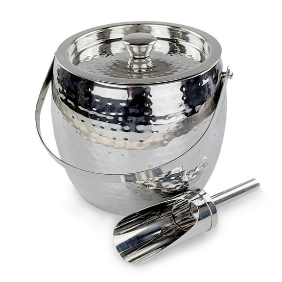 BREKX Iceberg Insulated Stainless Steel Ice Bucket with Lid and Scoop