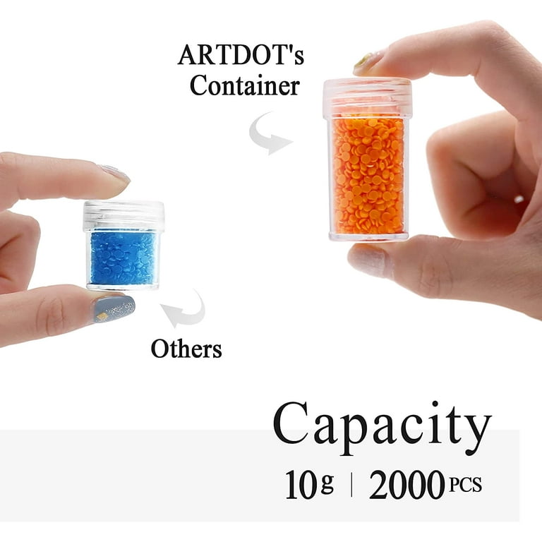  ARTDOT Diamond Painting Storage Containers, 30 Slots Diamond  Painting Accessories Shockproof Jars for Jewelry Beads Rings Charms Glitter  Rhinestones : Arts, Crafts & Sewing