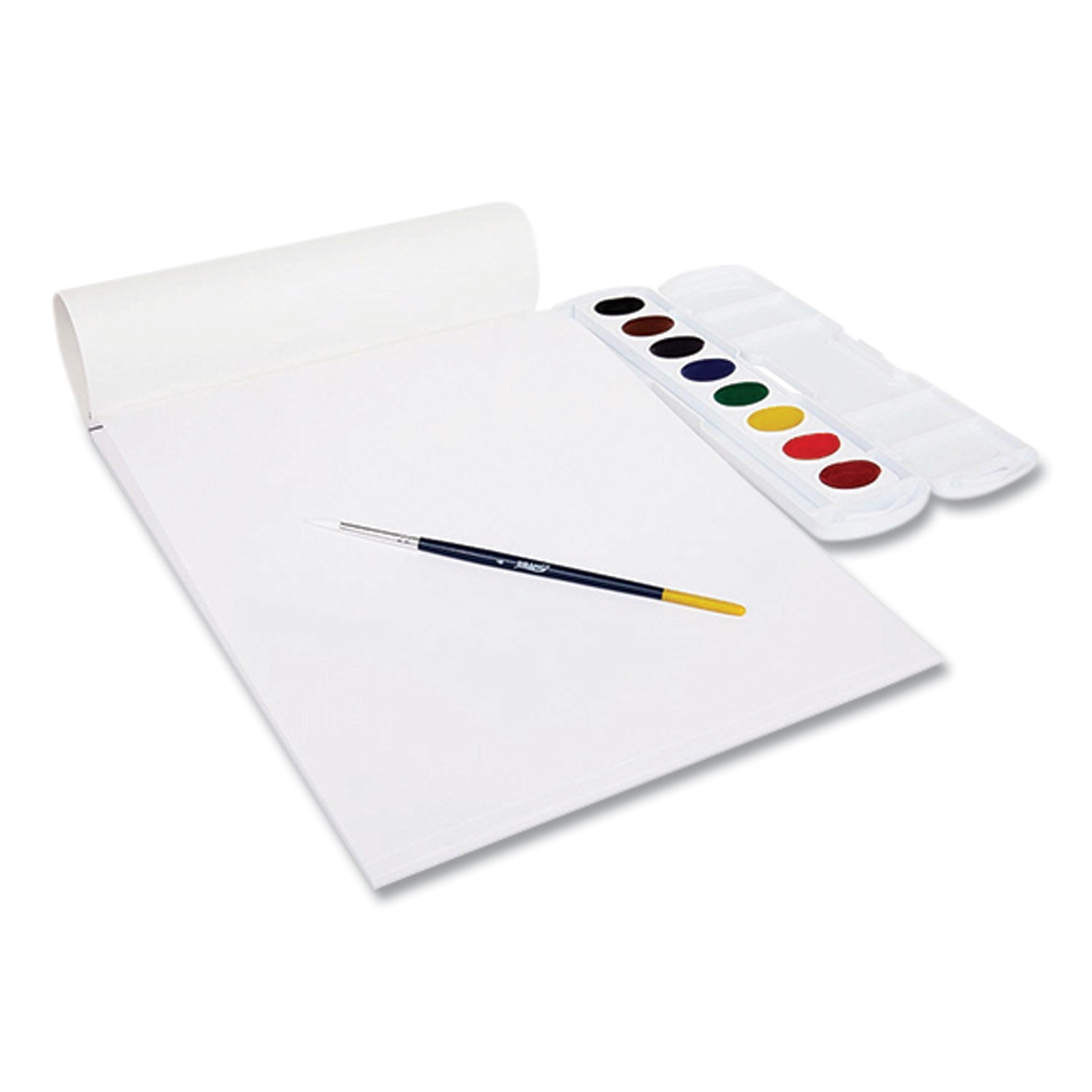 Prang Watercolor Paper Pad, Unruled, White/Multicolor Cover, 30 White 9 x 12 Sheets | Bundle of 2 Each