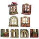 thumbnail image 2 of ColoMX 4 piezas de decoración de jardín en miniatura: Ventana de jardín en miniatura - Adornos creativos de maceta para acuarios y decoración del hogar, estilo aleatorio, 2 of 7