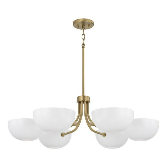 451461AW-Capital Lighting-Reece - 6 Light Chandelier In Modern Style-10.25 Inches Tall and 34 Inches Wide