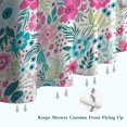 thumbnail image 6 of Pioneer Flower Floral Print Pattern Shower Curtain 72"x72" ,Bathroom Decorative Shower Curtains Set with 12 Hooks,Modern Waterproof Washable Shower Curtain, 6 of 6