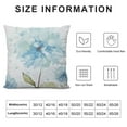 thumbnail image 5 of Nawypu  Flower Plant Super Soft Couch Pillowcase, Satin Throw Pillow Case for Bed Sofa Car Zippered Cushion Cover for Home Decor, Blue Watercolor Dandelion, 5 of 5