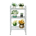 thumbnail image 3 of 3-Tier Metal Wire Shelving Rack, Storage Shelves for Kitchen Pantry, 12"D x 17.8"W x 31.5"H, Silver, 3 of 8