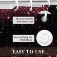 thumbnail image 4 of Pink Galaxy Shower Curtain 72x72, Waterproof Washable Polyester Bathroom Curtain, Galaxy Bath Curtain with 12 Plastic C Hooks, Machine Washable Fabric Bath Curtain for Bathroom Decor, 4 of 5