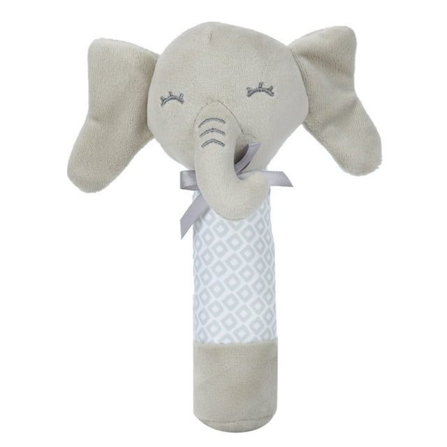 Rattle Hand Bells Toy, Exquisite Printing Rattle Hand Bells, Fabric Cartoon Animal Image Safe For Infants ,Racoon Dog,Elephant