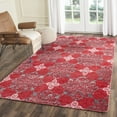 thumbnail image 2 of SAFAVIEH Stone Wash Raphael Geometric Area Rug, Red/Ivory, 5' x 8', 2 of 7
