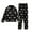 C442/Black, variant on Vividxx Girls Pajamas Set Children's Autumn Imitation Silk Color Ding Long Sleeve Girls Home Wear Two Piece Children's Suit 6-7 Years
