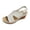 Beige, variant on Womens Orthopedic Wedge Sandals Hollow out Splice Leather Adjustable Slingback Wedges Heels Casual Breathable Open Toe Walking Shoes Red Size 6