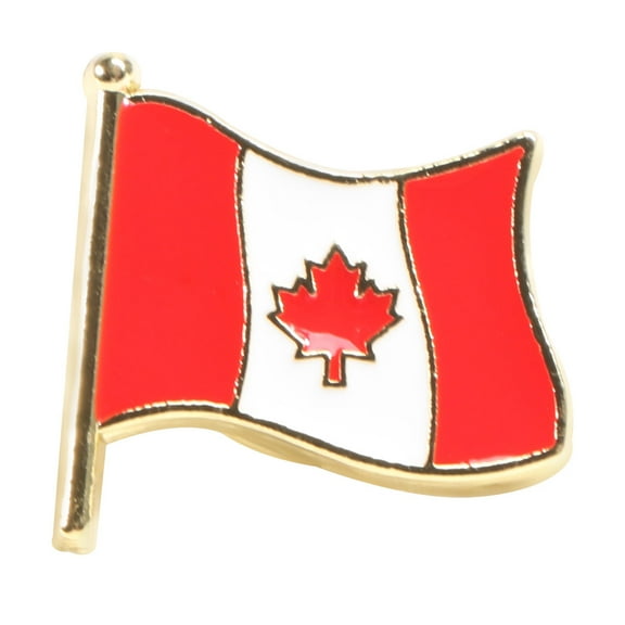 WHAMVOX  6 Pcs Canadian Maple Leaf Lapel Pin Canada Flag Small Travel