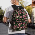 thumbnail image 6 of Pofeuu Rose Flowers Print Laptop Backpack Travel Canvas Backpack for School Lightweight and Comfortable Backpack College Backpack Schoolbag, 6 of 6