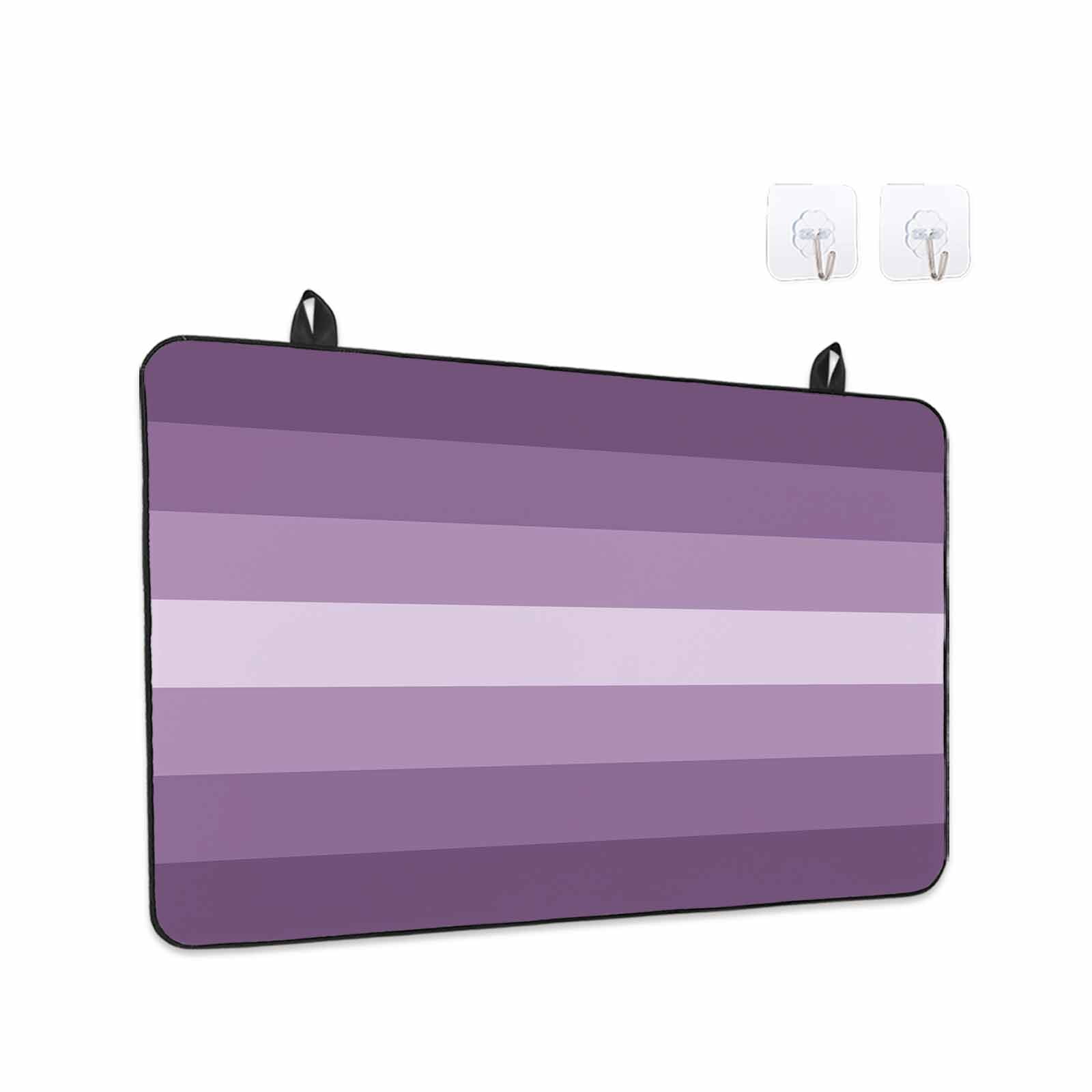 Geometric Purple, Stove Top Cover for Electric Stove, Heat-proof & Non Slip Glass Top Stove Cover Protector, Solid Ombre Geometric Modern Stripe Kitchen Flat Cooktop Rubber Mat 31x24 Inches