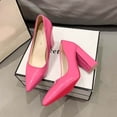 thumbnail image 4 of Amzcrzy Zapatos de mujer,Zapatos de mujer,Zapatillas de mujer, Zapatos de tacón alto con punta puntiaguda y tacón grueso para mujer, informales, multicolores Sandalias Mujer Zapatillas De Casa, 4 of 5