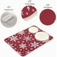 thumbnail image 4 of Absorbent Dish Drying Mat Christmas White Snowflake Seamless Pattern Dishes Drainer Protector Pad Trivet Mat Pot Holder with Hanging Loop for Kitchen Countertops Sinks Refrigerator 18 x 24 Inch, 4 of 6