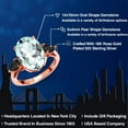 thumbnail image 2 of Gem Stone King 6.46 Ct Sky Blue Simulated Aquamarine Black Onyx 18K Rose Gold Plated Silver Ring, 2 of 6