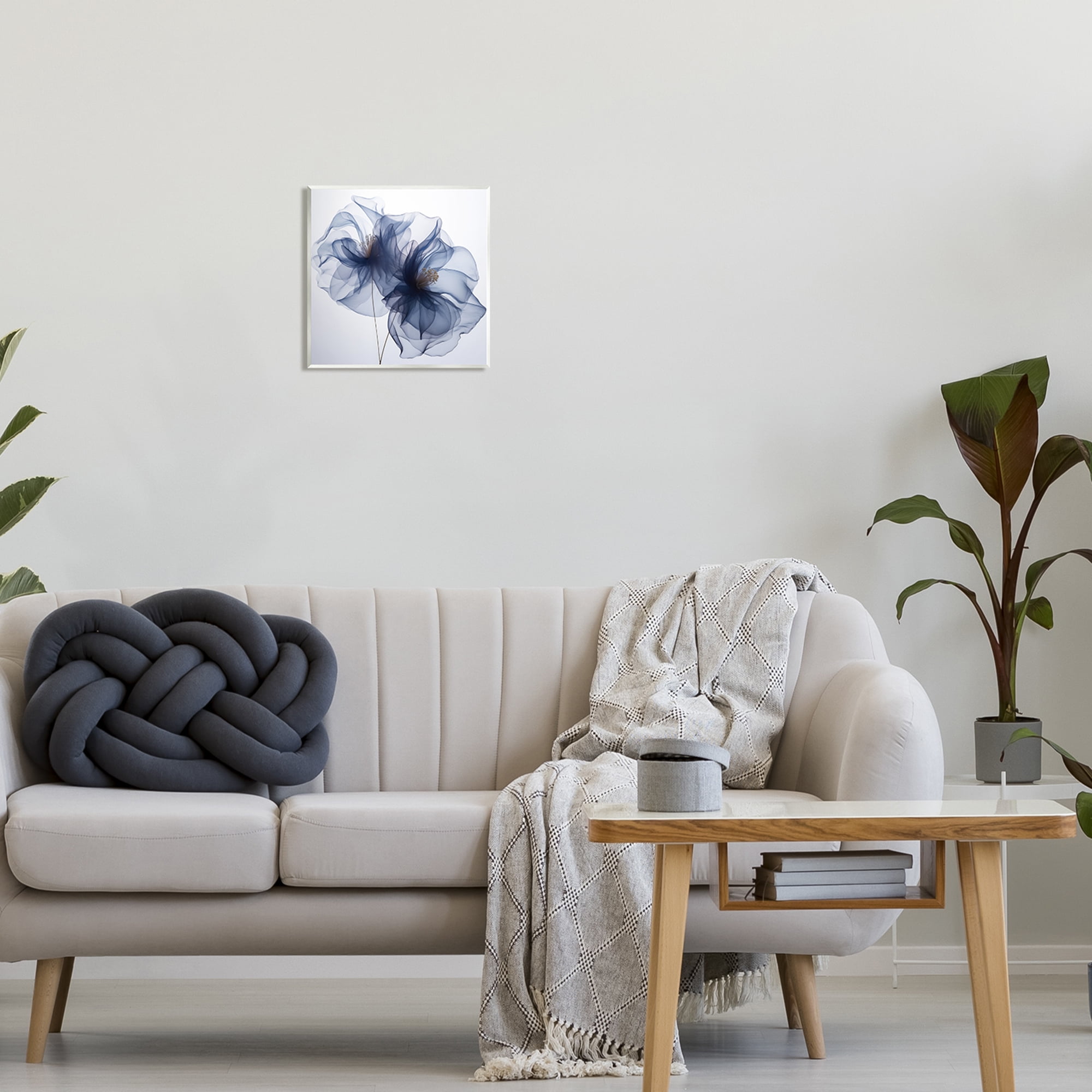 Stupell Industries Blue Modern Bloom Botanical & Floral Photography Unframed Art Print Wall Art, 12 x 12