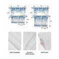 thumbnail image 5 of Spring Blue Floral Swag Kitchen Curtains Sets for Windows 24 Inch Length, Farmhouse Weeping Floral Leaves Short Window Curtain Panels Swags Valances and Tiers 3 Piece Set for Cafe/Dining Room, 5 of 5