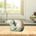 thumbnail image 6 of Ceramic Breakfast Tray - Cute Green Animal Design Tabletop Decor for Living Room & Dining Room, Versatile Food Holder, Elegant Dining Ceremony Accessory, 8.8x6.5cm, 6 of 6