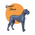 thumbnail image 3 of Dog Lover Duvet Cover Set, Side Pose Dog with Written Breed Name Round, Decorative 3 Piece Bedding Set with 2 Pillow Shams, Calking Size, Dark Lavender Orange, by Ambesonne, 3 of 3