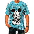 thumbnail image 5 of Camiseta con estampado de Mickey Mouse de Disney para hombre, ropa informal de moda urbana de verano para hombre, holgada, cuello redondo, secado rápido, manga corta, ropa para niños, 5 of 5