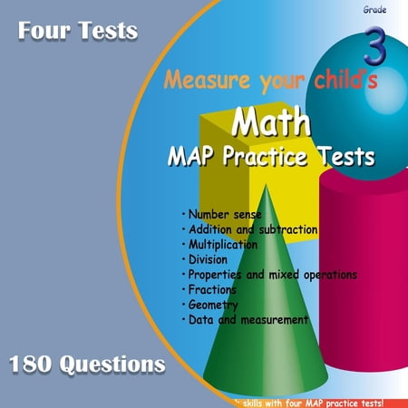 Grade 3 Math MAP Practice Tests Book