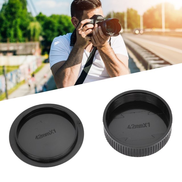 Camera Body Cap and Lens Rear Cap, Dustproof Body Cap and Rear Lens Cap Kit for M42 Screw Mount Camera