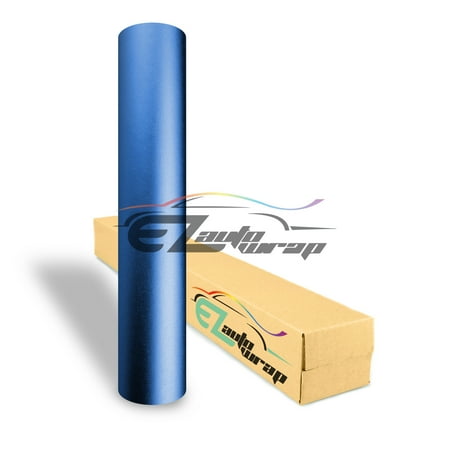 Cute Blue Car Accessories EZAUTOWRAP Matte Metallic Blue Car Vinyl Wrap Vehicle Sticker Decal Film Sheet Peel And Stick With Air Release Technology Decoration Wallpaper ()