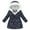 Navy, variant on Girls Winter Coat Hooded Puffer Jacket Warm Fleece Zipper Outerwear Jackets Coats (Pink,9-10 Years)